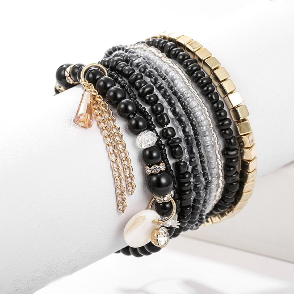 Boho Multilayer Natural Stone Crystal Set - Picture 2 of 5